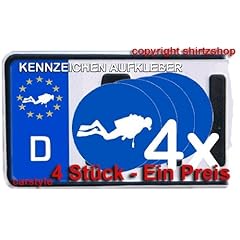 TAUCHER TAUCHEN DIVE NUMMERNSCHILD Aufkleber Autoaufkleber 4er Set