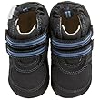 Robeez Mini Shoez Trendy Tot Double Strap Sneaker (Infant/Toddler),Charcoal,3-6 Months (2 M US Infant)