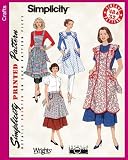 Simplicity Sewing Pattern 3544 Misses' 1950 Retro Vintage Style Apron Sizes S, M, L