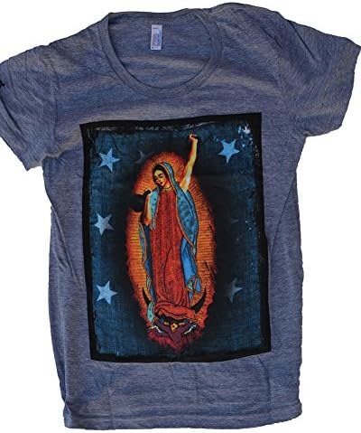 Our Lady of the Kettlebells Womens T-shirt in Vintage Heather Grey (X-Large)