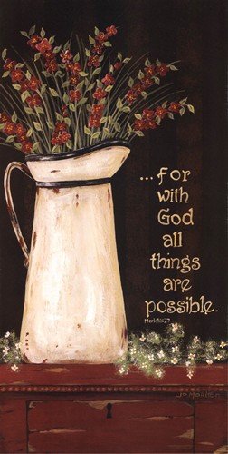 All Things Are Possible HIGH QUALITY CANVAS Print With Light Added BRUSHSTROKES Jo Moulton 10x20