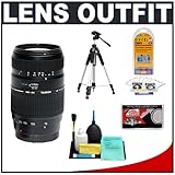 Tamron AF 70-300mm F/4-5.6 Di LD Macro Lens + Tripod + Accessory Kit for Nikon D5000, D3100, D3000, D3s, D7000, D300, S300s, D90, D60 and D40 Digital SLR Cameras