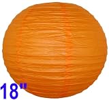 Red Orange Chinese/Japanese Paper Lantern/Lamp 18″ Diameter – Just Artifacts Brand