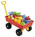 Deluxe Pull Wagon with 10 Play Toys, Perfect for Sand Box & Beach