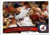 2011 Topps Update Series Baseball Card # US108 Ubaldo Jimenez - Cleveland Indians - MLB Trading Card In Protective Screwdown Case!