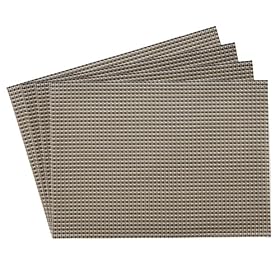 Longport Crossweave Woven Vinyl Placemat, Tobacco, Set of 4Longport Crossweave Woven Vinyl Placemat, Set of 4