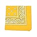Uni Style Apparel 100% Cotton X Large Paisley Double Sided Printed Bandana (Yellow)