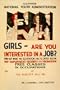 GIRLS ARE YOU INTERESTED IN A JOB ILLINOIS AMERICAN US USA VINTAGE POSTER REPRO