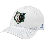 Minnesota Timberwolves Hats : adidas Minnesota Timberwolves White Team Logo L/XL Structured Flex-Fit Hat