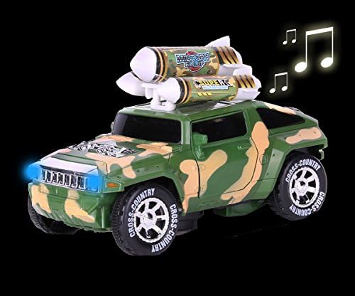 Army Hummer Jeep Car Transforms to a Robot While Running Military Jeep