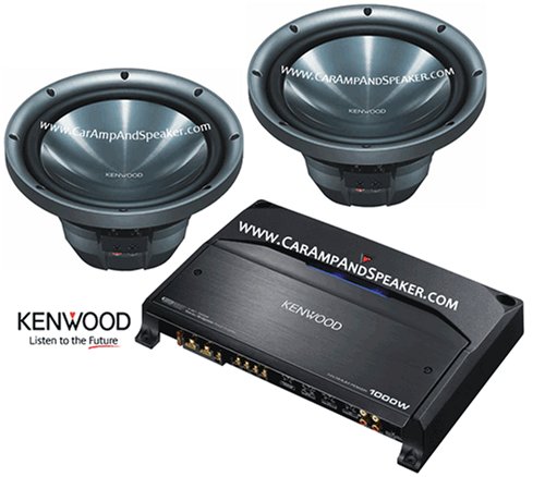 2 KENWOOD KFC-W3011 & KENWOOD KAC-7204 PACKAGE DEAL
