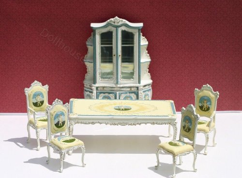 Dollhouse Miniature Handpainted Angel's Dining Room Set