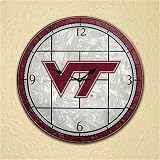 Art Glass Clock-Virginia Tech