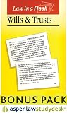 Law in a Flash Wills, Trusts and Estates: AspenLaw Studydesk Bonus Pack (Flash Card and Access Card Bundle)