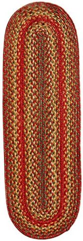 Homespice Decor Cider Barn Jute Braided Table Runner Size 11" x 36" Cider Barn Table Runners (Oval) With Chanasya Polish Cloth Bundle