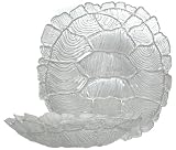 Clear Glass Turtle Shell Large Bowl 13 3/4"x13 3/4"x2 1/2"