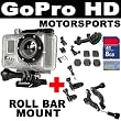 GoPro HD Motorsports HERO On-Board High-Definition Waterproof Digital Camera + Gopro 1.4 Inch - 2.5 Inch Roll Bar Mount + SD 8GB Memory Card