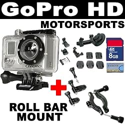 GoPro HD Motorsports HERO On-Board High-Definition Waterproof Digital Camera + Gopro 1.4 Inch - 2.5 Inch Roll Bar Mount + SD 8GB Memory Card