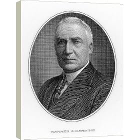 16 Inch Box Canvas (40cm) WARREN G HARDING by Mary Evans