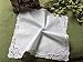 MyButterflyBasket Bridal Wedding Daisy Crochet Embroidered Lace Handkerchief/White,A006