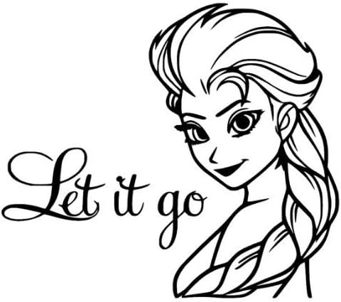 Elsa Frozen Let it Go Vinyl Decal Image Die Cut Sticker