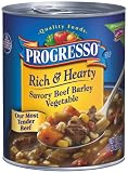 Progresso Rich & Hearty Soup, Savory Beef Barley Vegetable, 18.6-Ounce Cans (Pack of 12)