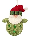 Red And Green Roly-Poly Santa Claus Christmas Ornament 6 #56503-BW
