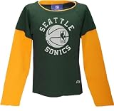 Seattle Sonics Girls 7-16 adidas Layered Crewneck Tee
