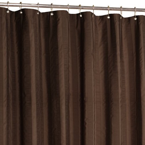 Maytex Chadwell Fabric Shower Curtain Chocolate