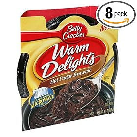 Betty Crocker Warm Delights, Hot Fudge Brownie, 3.1-Ounce Bowls (Pack of 8)