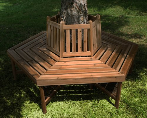 Baumbank Gartenbank Rundbank 360° wie Teak | »»» Gartenbänke Online Shop