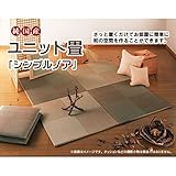 純国産（日本製） ユニット畳 『シンプルノア』 ブルー 82×82×1.7cm（6枚1セット） 軽量タイプ
