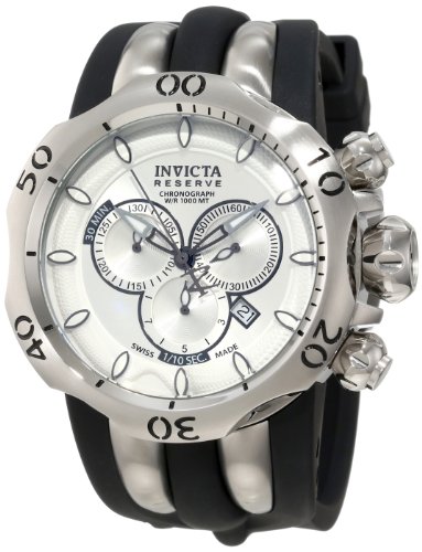 Invicta Mens 10827 Venom Reserve Chronograph Silver Tone Dial Watch Invicta Mens 10827 Venom Reserve Chronograph Silver Tone Dial Watch