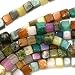Gemstone Cube Bead Mix 4 x 4mm Beads /15.5 Inch Strand