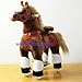 WONDERS SHOP USA Ponycycle Pony Cycle Ride On Horse No Need Battery No Electric Just Walking Horse BROWN - Size SMALL for Children 2 to 5 Years Old or