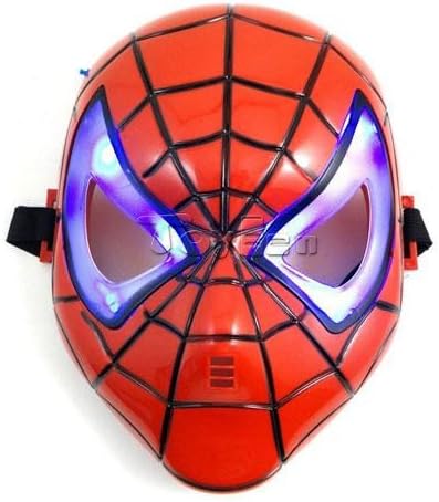 Spiderman Mask LED Blue Light Mask Face Mask Full Face Cosplay Costume Halloween Cosplay