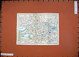 1962 COLOUR MAP IRELAND STREET PLAN CORK RIVER LEE QUAY