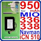 950mAh BP8BULXIAN1 Li-Ion Battery for MITAC MIO 336 , 336BT , 338 , 338 Plus , Navman iCN 510 , Rover PC P3 PDA GPS