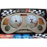 1995-1999 Mitsubishi Eclipse Euro Dash Gauges Racing Cover- Silver by Matrix