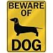 dachshund24 - BEWARE OF DACHSHUND PARKING SIGN DOG