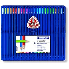 Staedtler 157 SB24 ergo soft Farbstift, 3 mm, aufstellbare Staedtler Box mit 24 Farben