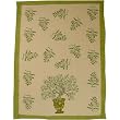 Olive Tree Topiary Motif Mas d'Ousvan Couleur Nature block print French tea kitchen dish towel