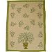 Olive Tree Topiary Motif Mas d'Ousvan Couleur Nature block print French tea kitchen dish towel