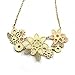 HuntGold Women Lady Elegant Bauhinia Flower Acrylic Diamond Pendant Chain