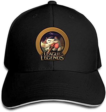 FLYL Yasuo Poro Icon League Of Legends Unisex Washed Twill Sandwich Bill Cap Adjustable Peaked Baseball CapBlack