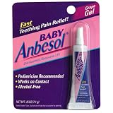 Baby Anbesol Oral Anesthetic Gel, Grape, .25-Ounce Tubes (Pack of 4)