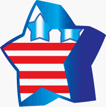 USA Star Auto Glass Sticker