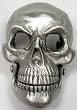 Skull with Moveable Jaw Pewter Belt Buckle
