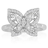 Just Like Blake Lively's Diamond Butterfly Ring in 10K White Gold (1/4ct tw.)