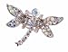 Hair Clip - H84 - Crystal Dragonfly - Med Size (1-3/4" x 1-1/4") ~ Clear AB Iridescent (ap)